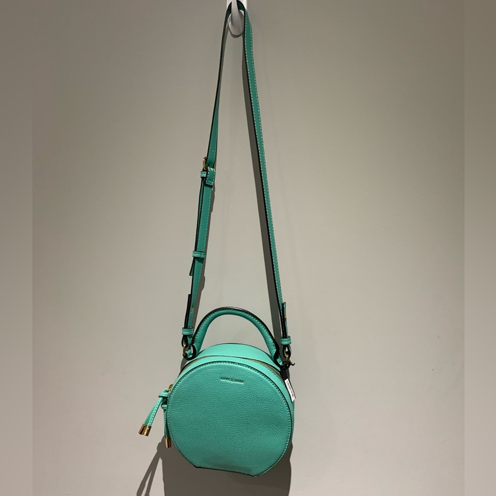 Love and Lore bag Sophia round xbody bag aqua turquoise
